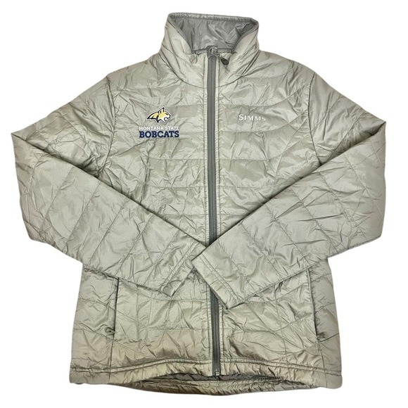 Simms Fishing Nano Puffer Jacket Montana State Bobcats Logo Full Zip Size Small - Picture 1 of 10
